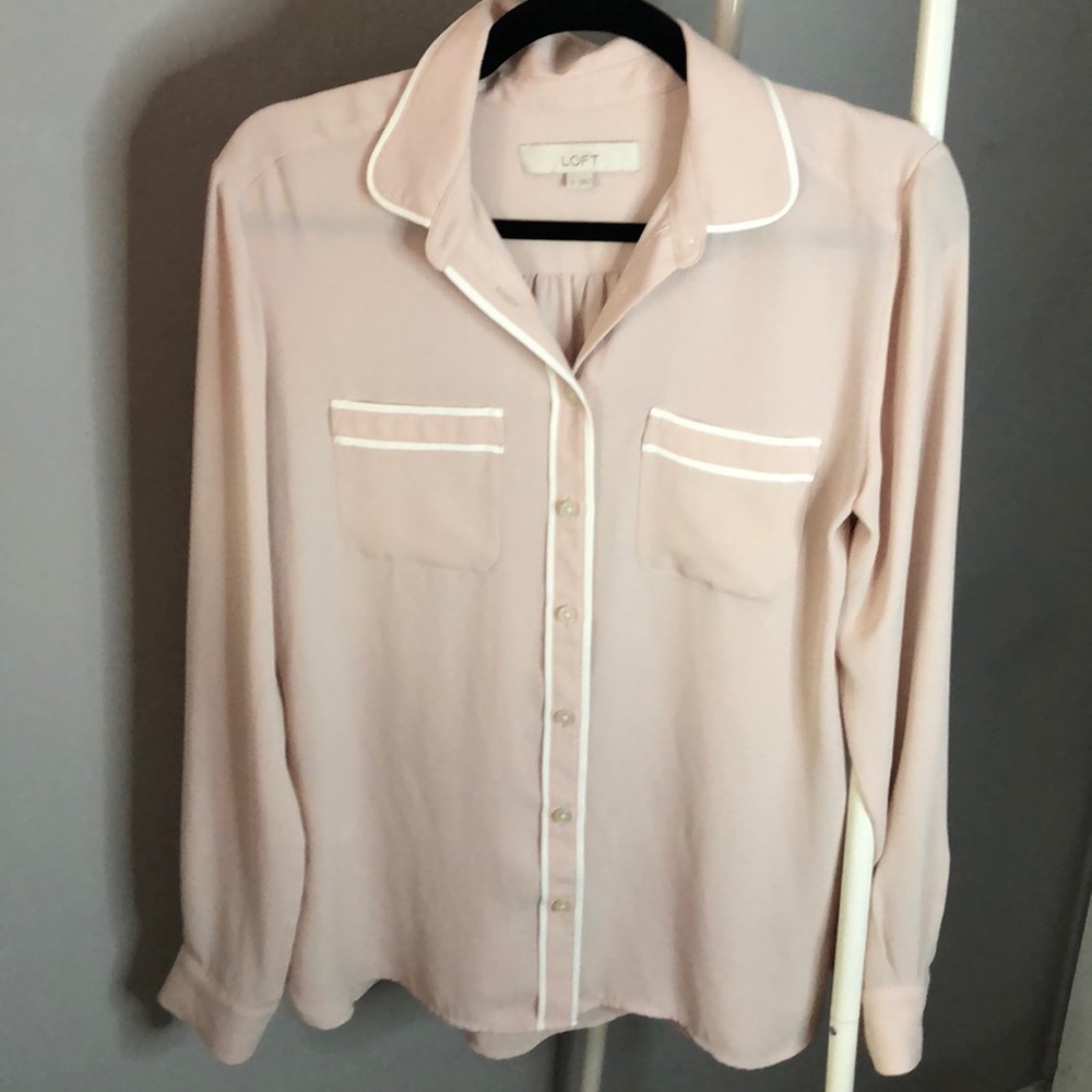 Blush LOFT Button Up - Picture 2 of 6